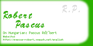 robert pascus business card